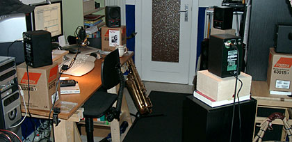 Panorama-Ansicht des Produktionsaufbaus