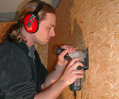 Björn mit der neuen Stichsäge