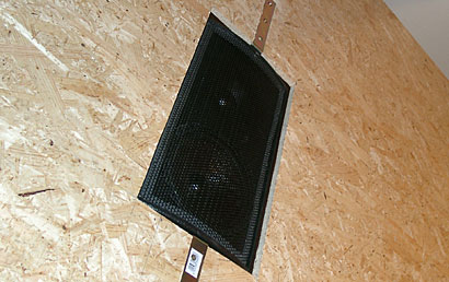 Eingebauter Lautsprecher in Stellwand